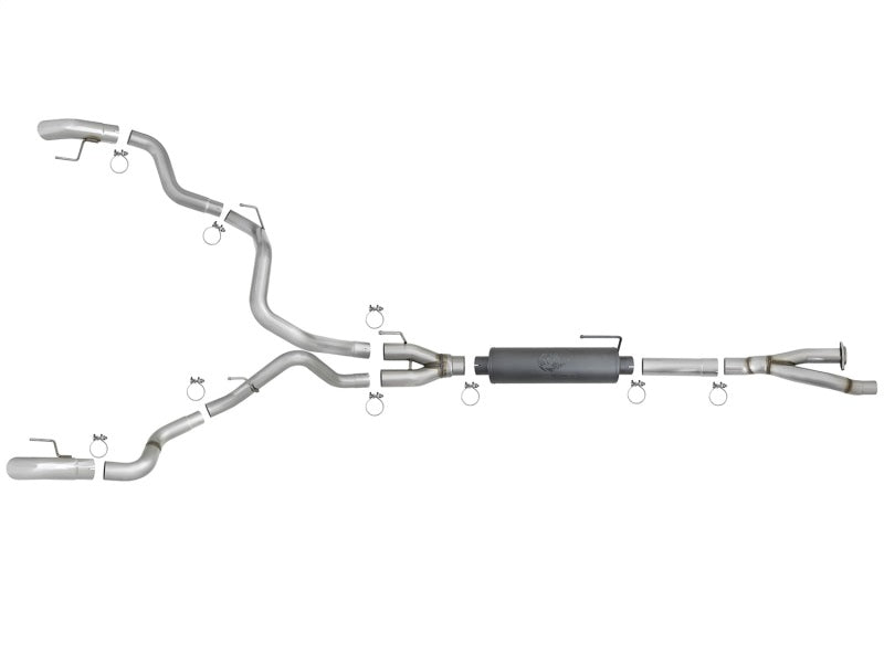 Układ wydechowy aFe MACH Force-XP Cat-Back z podwójnymi końcówkami Pol Hi-Tuck do Forda F-150 Raptor V6-3.5L 17-18