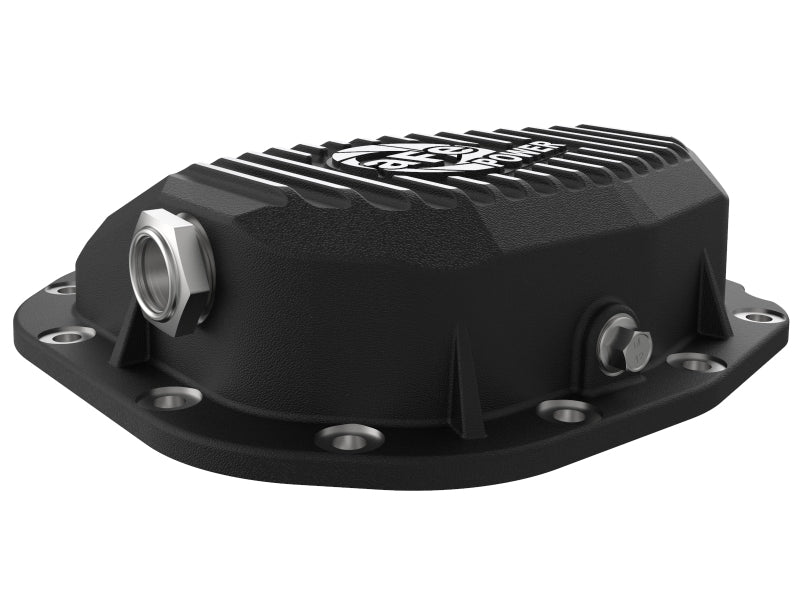 aFe Rear Differential Cover (Black Machined; Pro Series); 15-19 Ford F-150 V6-2.7L (t) (12-Bolt)