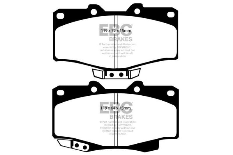 
                      
                        EBC 90-91 Toyota 4 Runner 2.4 Yellowstuff Front Brake Pads
                      
                    