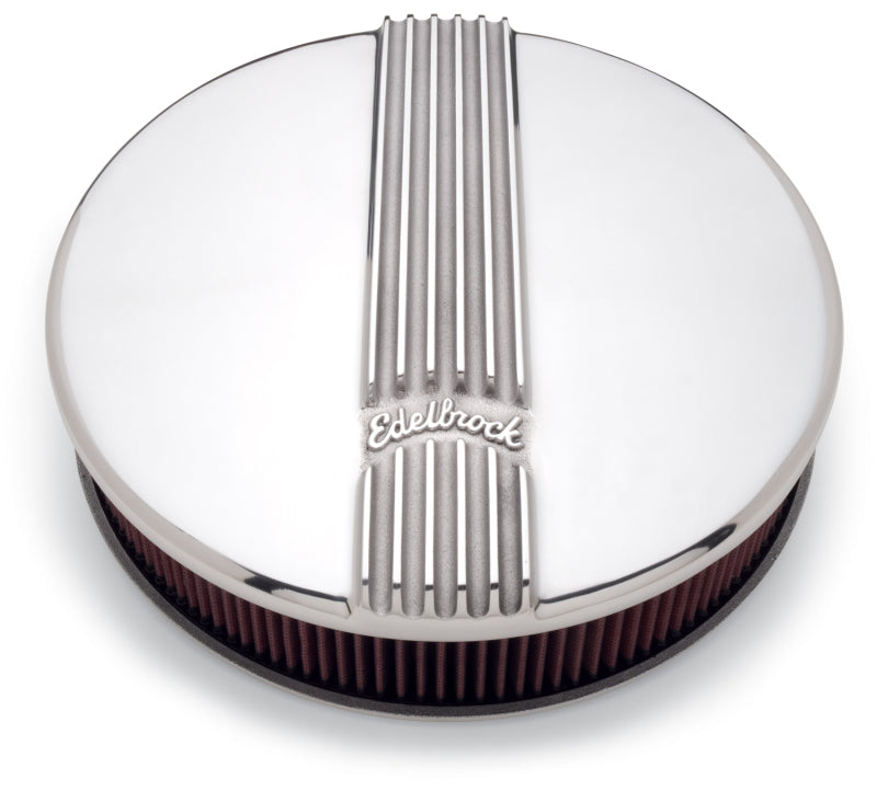 
                      
                        Edelbrock Air Cleaner Classic Series Round Aluminum Top Cloth Element 14In Dia X 3 9In Polished
                      
                    