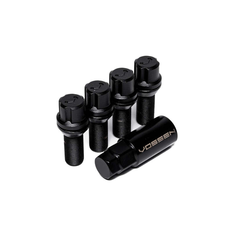 Vossen 30mm Lock Bolt - 14x1.25 - 17mm Hex - Cone Seat - Black (Set of 4)