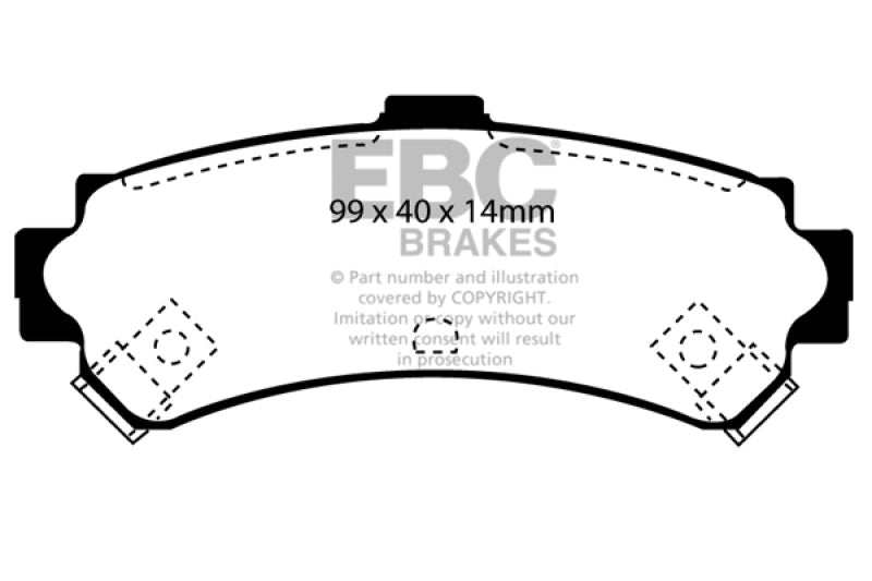 
                      
                        EBC 95-97 Nissan Sentra 1.6 Greenstuff Rear Brake Pads
                      
                    