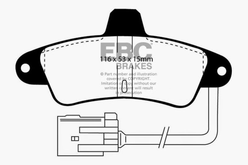 
                      
                        EBC 95-00 Ford Contour 2.0 Redstuff Rear Brake Pads
                      
                    