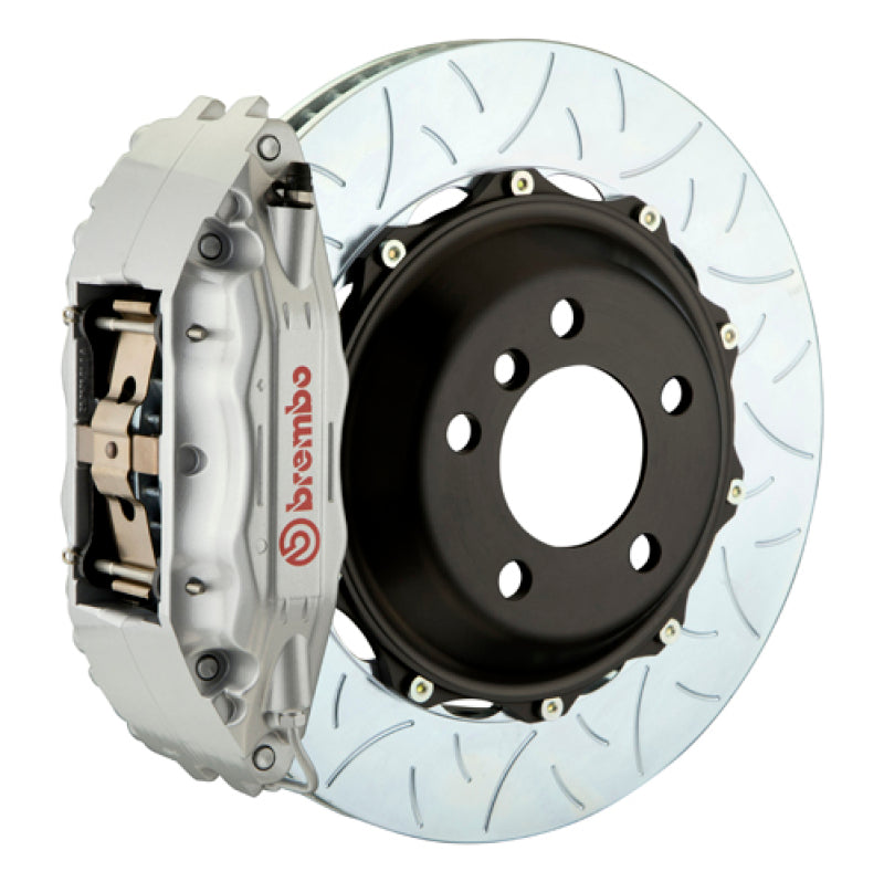 Brembo 99-01 Skyline GTR Front GT BBK 6 Piston Cast 355x32 2pc Rotor Slotted Type-3-Silver