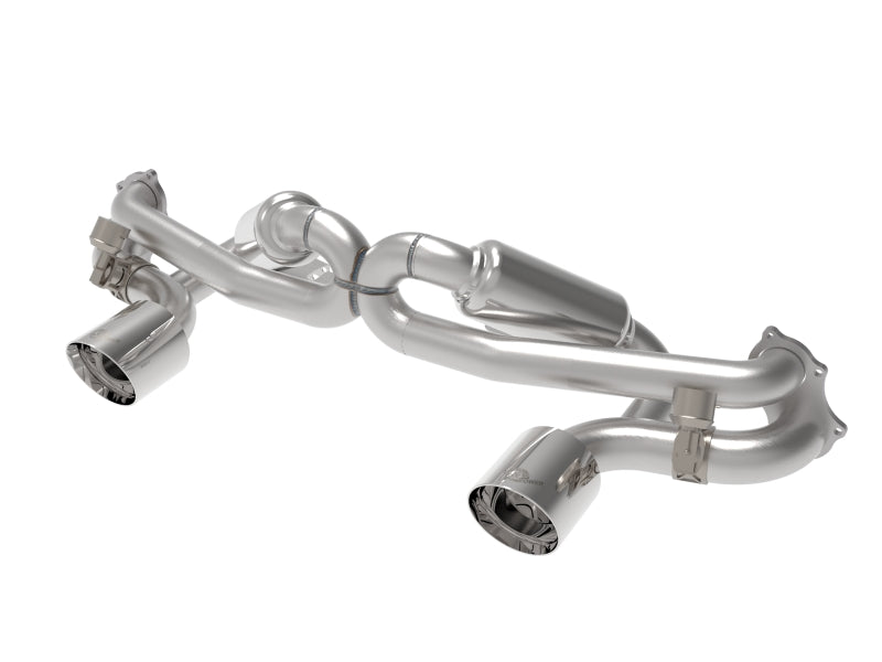 aFe MACHForce XP 2.25in-2.5in 304SS Exhaust Cat-Back 20-22 Porsche Cayman GT4 (718) - Polished Tips