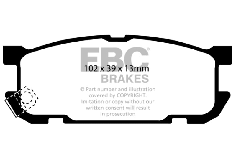 
                      
                        EBC 01-03 Mazda Miata MX5 1.8 (Sports Suspension) Yellowstuff Rear Brake Pads
                      
                    