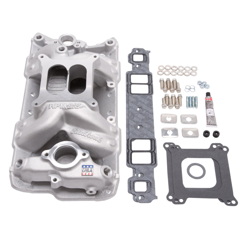 
                      
                        Edelbrock Manifold Installation Kit Performer RPM Air-Gap SBC 1957-1986 Natural Finish
                      
                    