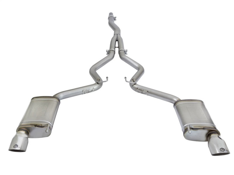 Układ wydechowy Cat-Back aFe MACHForce XP SS-304 EXH z polerowanymi końcówkami do Forda Mustanga EcoBoost 2.3L (15-16)