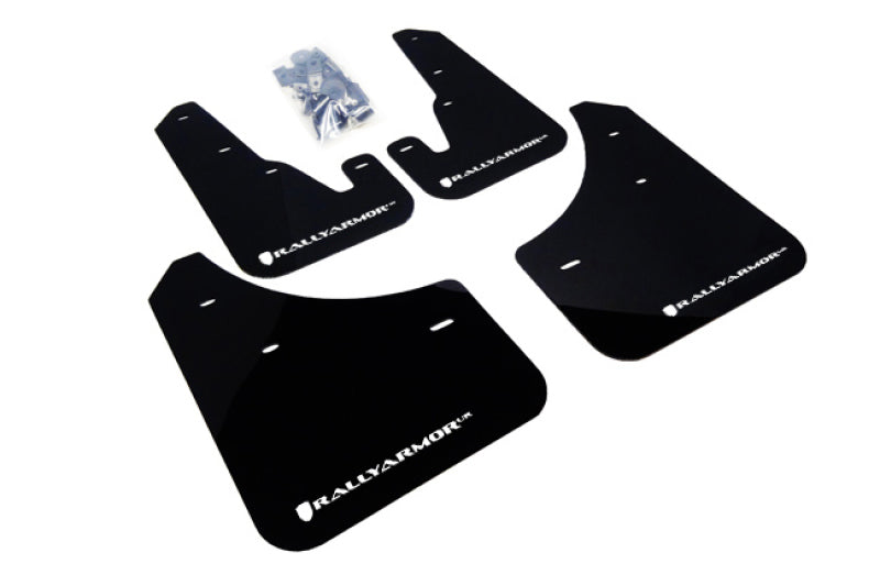 Rally Armor 04-09 Mazda3/Speed3 Black UR Mud Flap w/ White Logo