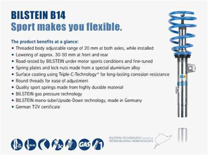 Bilstein B14 (PSS) 12-17 Fiat 500 Fahrwerkssatz