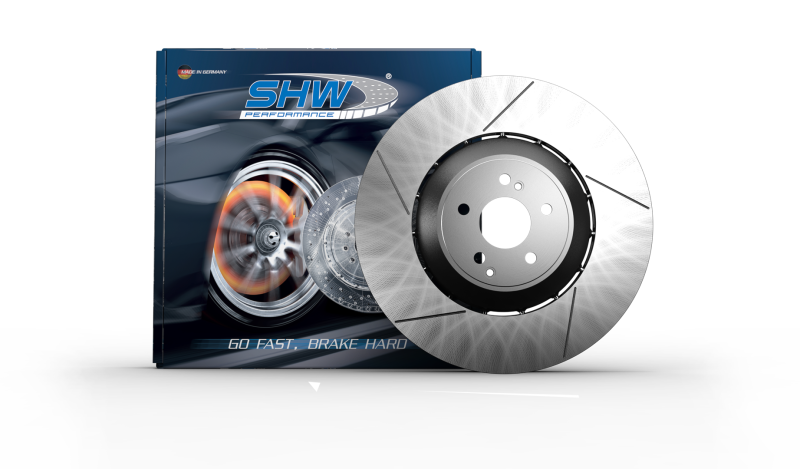 SHW 05-17 Subaru WRX STi 2.5L Front Drilled-Slotted Lightweight Brake Rotor (26300FE070)