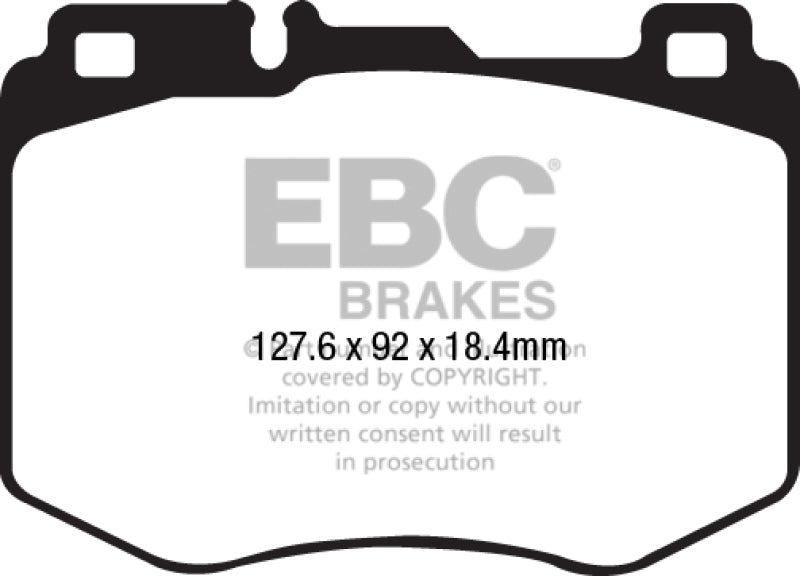 
                      
                        EBC 15-16 Mercedes-Benz C400 (W205) 3.0 Twin Turbo 4-Matic Yellowstuff Front Brake Pads
                      
                    