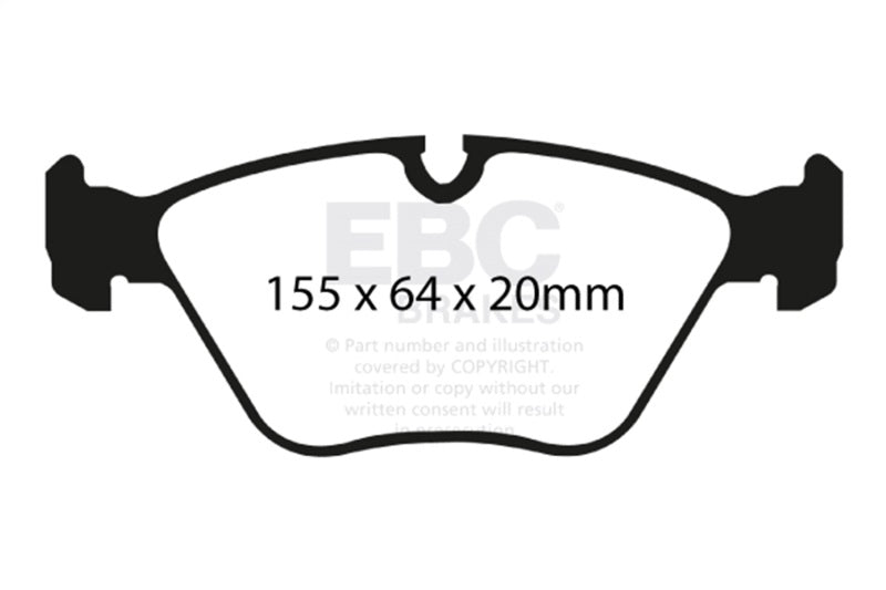 EBC 04-06 BMW X3 2.5 (E83) Greenstuff Front Brake Pads