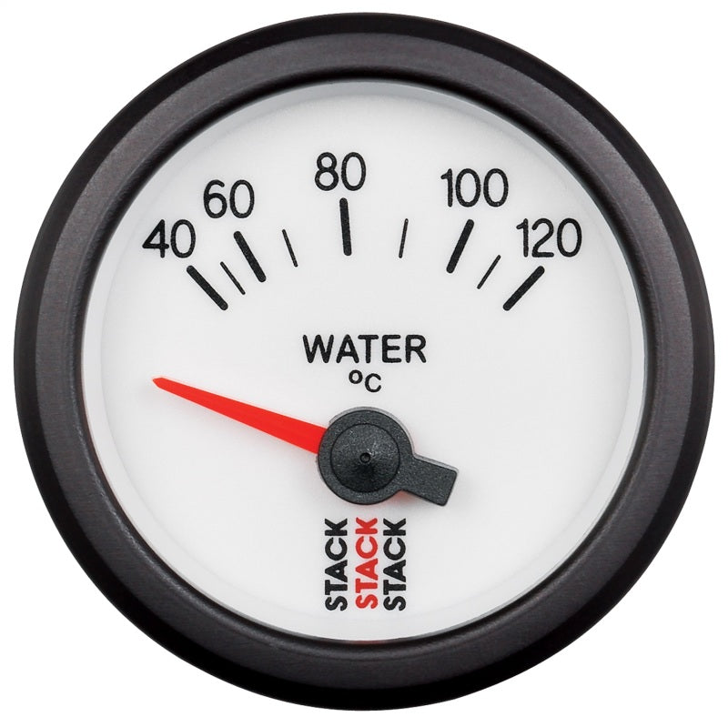 Autometer Stack 52mm 40-120 Deg C M10 Male Electric Water Temp Gauge - White