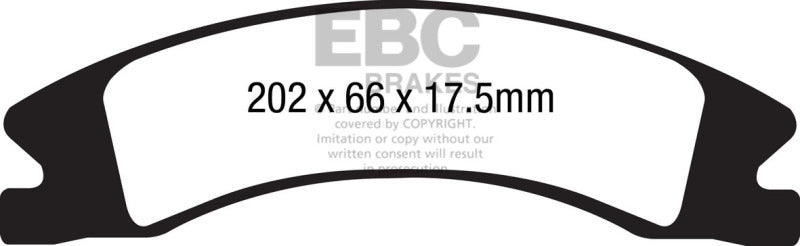 
                      
                        EBC 15+ Cadillac Escalade Ext/Esv 6.2 2WD Yellowstuff Front Brake Pads
                      
                    