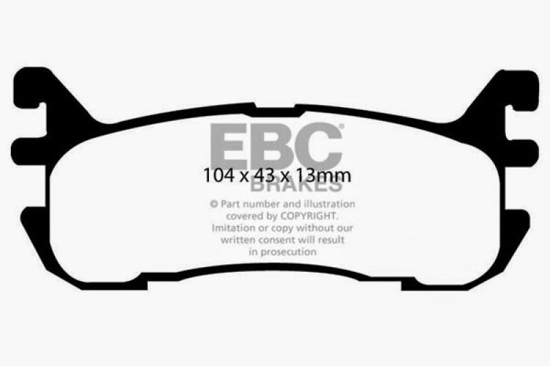 
                      
                        EBC 97-02 Ford Escort 2.0 Redstuff Rear Brake Pads
                      
                    