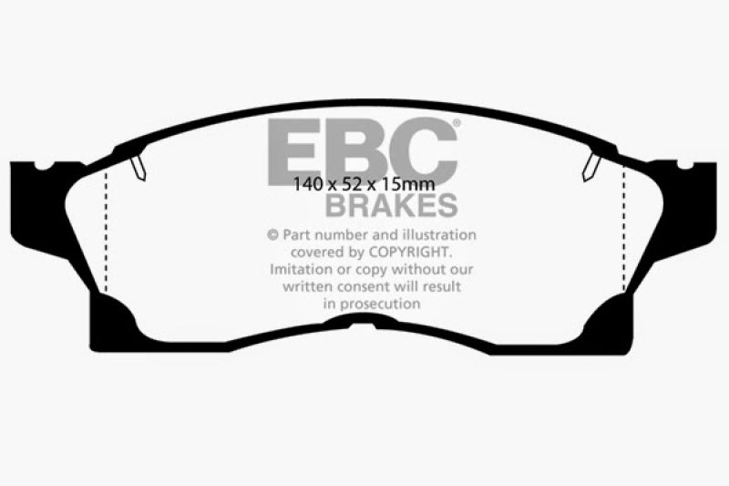 
                      
                        EBC 91-92 Toyota MR2 2.0 Turbo Yellowstuff Front Brake Pads
                      
                    