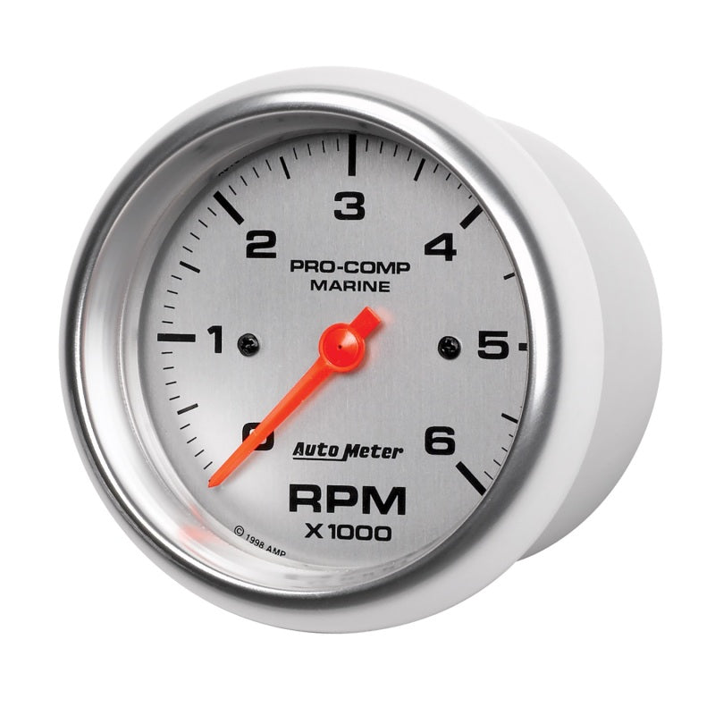 
                      
                        Autometer Marine Silver Ultra-Lite Gauge 3-3/8in Tachometer 6K RPM
                      
                    