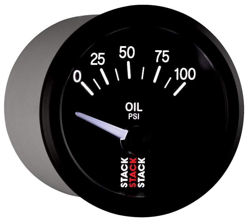 
                      
                        Autometer Stack Instruments 52mm 0-100 PSI 1/8in NPTF Electronic Oil Pressure Gauge - Black
                      
                    