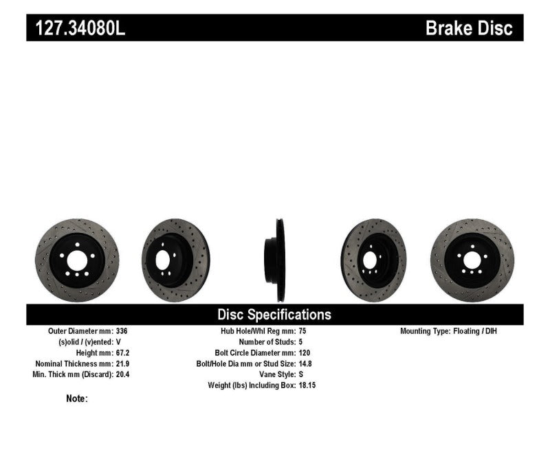 
                      
                        StopTech 06 BMW 330 / 07-09 BMW 335 Slotted & Drilled Left Rear Rotor
                      
                    