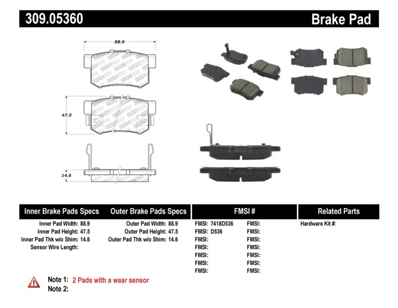 
                      
                        StopTech Performance 08-10 Honda Accord EX/EX-L Coupe / 08-10 LX/LX-P/LX+ Sedan Rear Brake Pads
                      
                    