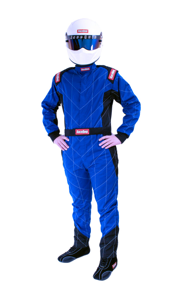 RaceQuip Blue Chevron-1 Suit - SFI-1 Mtall