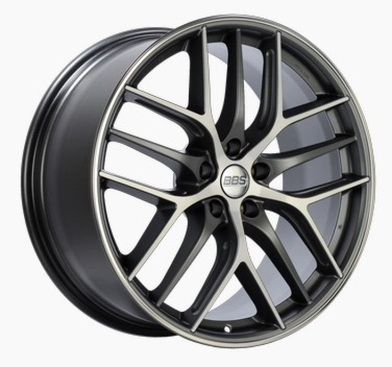 BBS CC-R 19x8.5 5x120 ET35 Satin Graphite Diamond Cut Polished Rim Protector Wheel -82mm PFS Req.