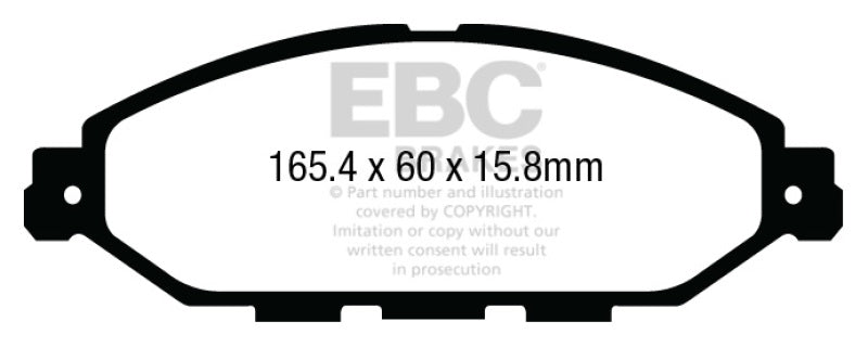 
                      
                        EBC 12-13 Infiniti JX35 3.5 Greenstuff Front Brake Pads
                      
                    