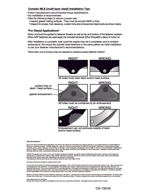 Cometic Ford Pre-Crossflow OHV Kent-Crossflow OHV Kent .075in MLS Cylinder Head Gasket-86mm Bore