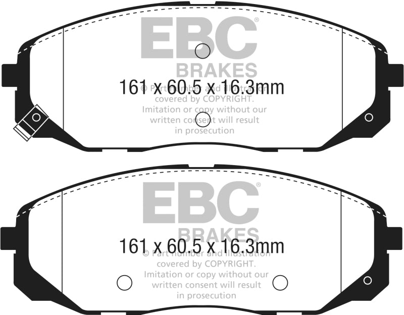 
                      
                        EBC 2015+ Kia Sedona 3.3L Yellowstuff Front Brake Pads
                      
                    