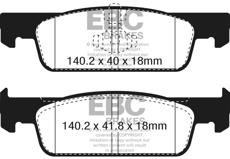 EBC 16-17 Smart Fortwo Greenstuff Front Brake Pads