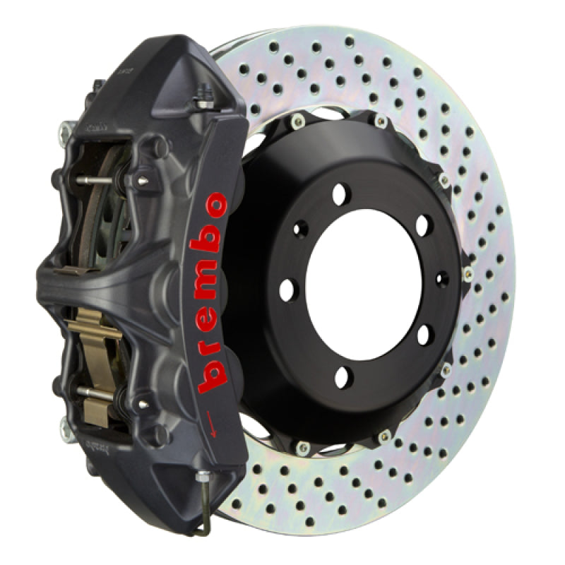 Brembo 97-04 Corvette C5 Front GTS BBK 6 Piston Cast 355x32 2pc Rotor Drilled-Black HA