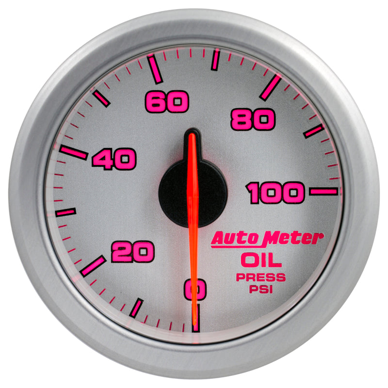 
                      
                        Autometer Airdrive 2-1/6in Oil Pressure Gauge 0-100 PSI - Silver
                      
                    