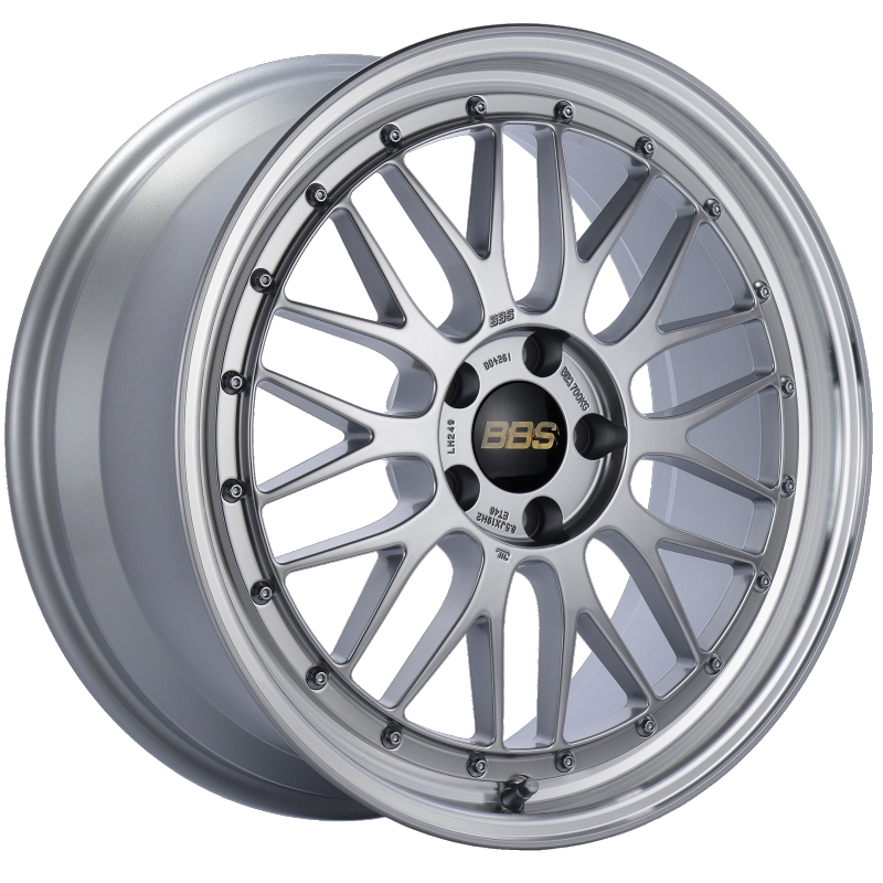 BBS LM 19x8.5 5x112 ET48 Diamond Silver Center Diamond Cut Lip Wheel -82mm PFS/Clip Required