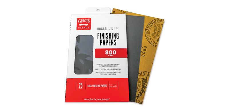 Griots Garage BOSS Finishing Papers – 800 g – 5,5 Zoll x 9 Zoll (25 Blatt)