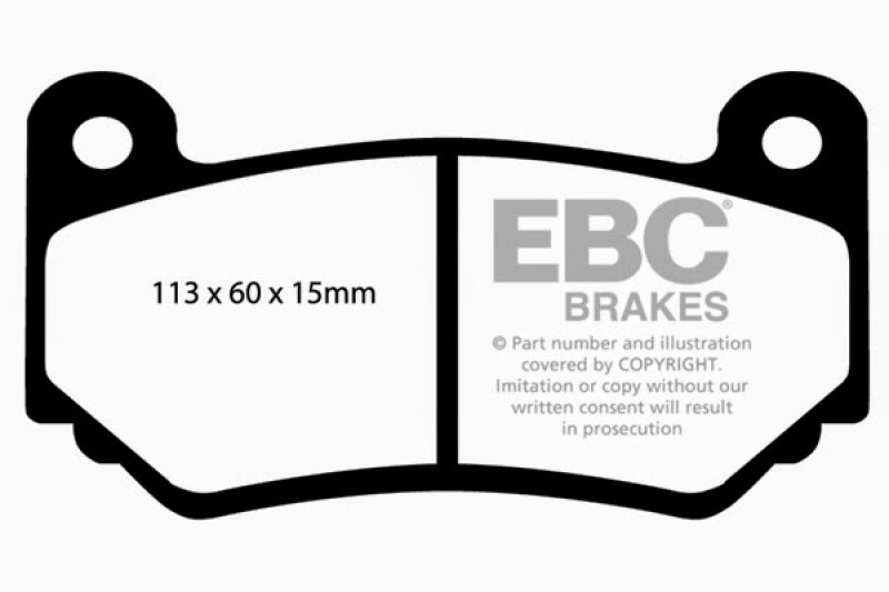 
                      
                        EBC 08-11 Lotus Exige 1.8 Supercharged (240) Yellowstuff Front Brake Pads
                      
                    