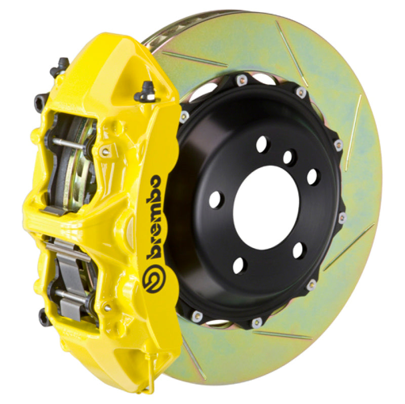 Brembo 00-02 S4/02-05 A4/06-08 A4 Vorne GT BBK 6 Kolben Guss 355x32 2pc Rotor Schlitz Typ1-Gelb