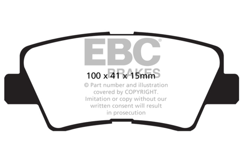 
                      
                        EBC 09-11 Hyundai Azera 3.3 Yellowstuff Rear Brake Pads
                      
                    