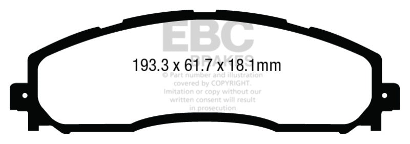 
                      
                        EBC 13+ Ford F250 (inc Super Duty) 6.2 (2WD) Greenstuff Rear Brake Pads
                      
                    