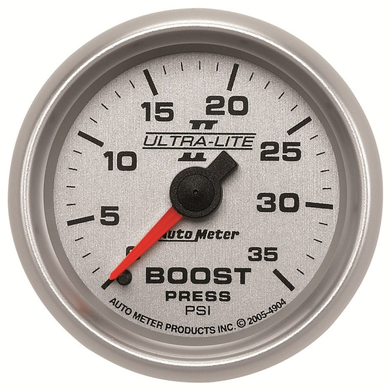 Autometer UL II Boost Gauge 2-1/16in Mechanical Pressure Ultra-Lite Gauge 35PSI