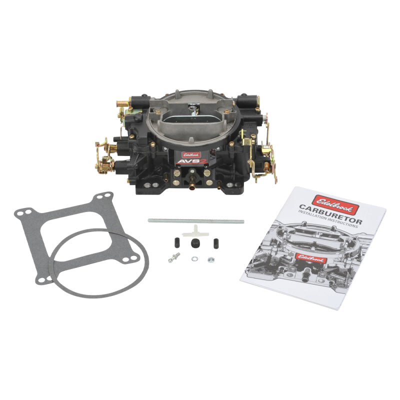 Edelbrock Carburetor AVS2 Series 650 CFM Manual Choke Black Powder Coated (Non-EGR)