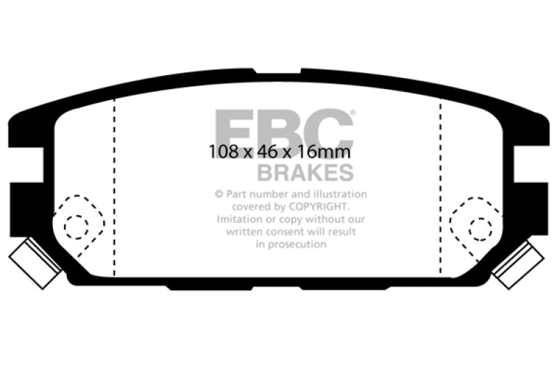 
                      
                        EBC 91-93 Dodge Stealth 3.0 4WD Greenstuff Rear Brake Pads
                      
                    