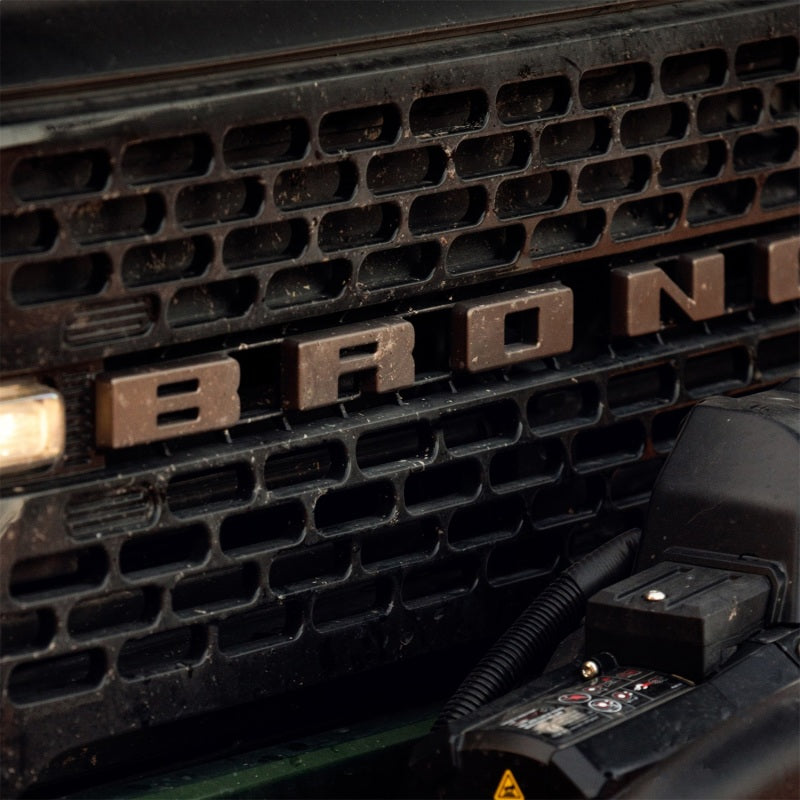 
                      
                        Ford Racing 2021+ Bronco Grille Lettering Overlay Kit - Bronze
                      
                    