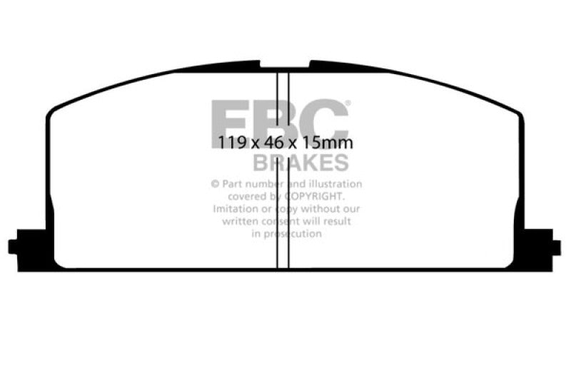 
                      
                        EBC 90-91 Toyota Celica 1.6 Yellowstuff Front Brake Pads
                      
                    