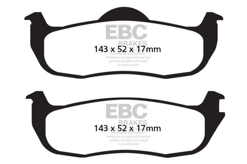 
                      
                        EBC 05-06 Infiniti QX56 5.6 (Bosch) Extra Duty Rear Brake Pads
                      
                    