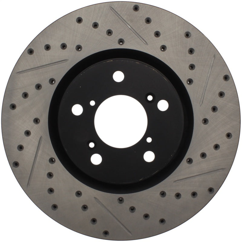 StopTech 07-08 Acura MDX SportStop Slotted & Drilled Left Front Rotor