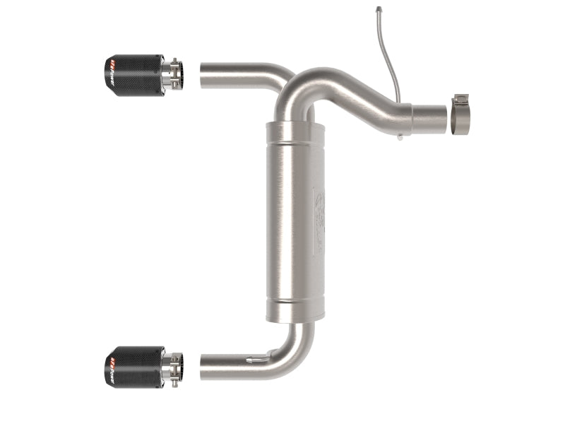 aFe Vulcan 3-calowy układ wydechowy Axle-Back ze stali nierdzewnej 304, do Forda Bronco 2021 L4-2.3L (t)/V6-2.7L (tt) z karbonowymi końcówkami