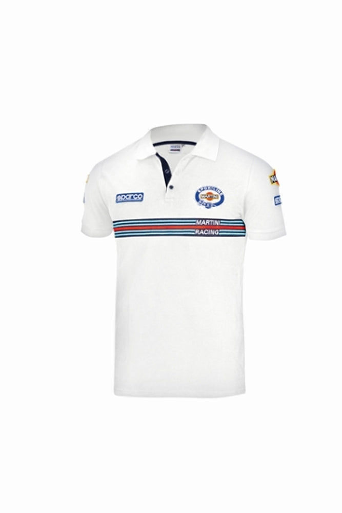 Sparco Polo Replica Martini-Racing Medium White