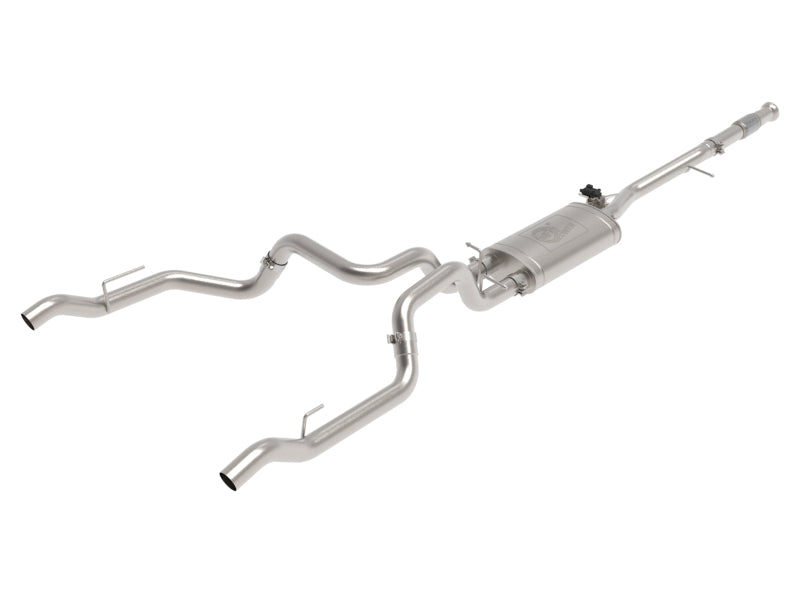 Układ wydechowy aFe Gemini XV 3in 304 SS Cat-Back z wycięciem 19-21 GM Silverado/Sierra 1500 V8