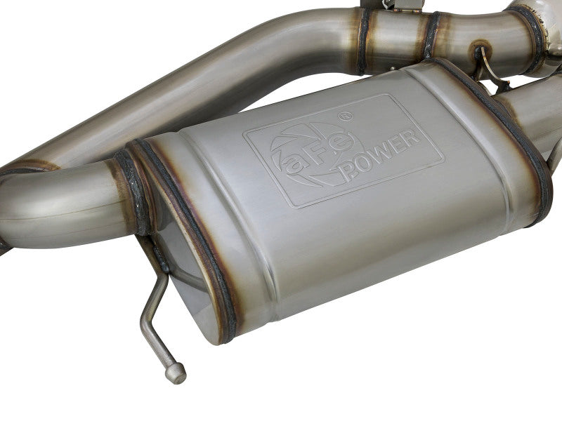aFe MACHForce XP 3 cale, Cat Back Exhaust ze stali nierdzewnej 304 z czarnymi końcówkami, do Cadillac ATS-V V6-3.6L (tt) roczniki 2016-2017